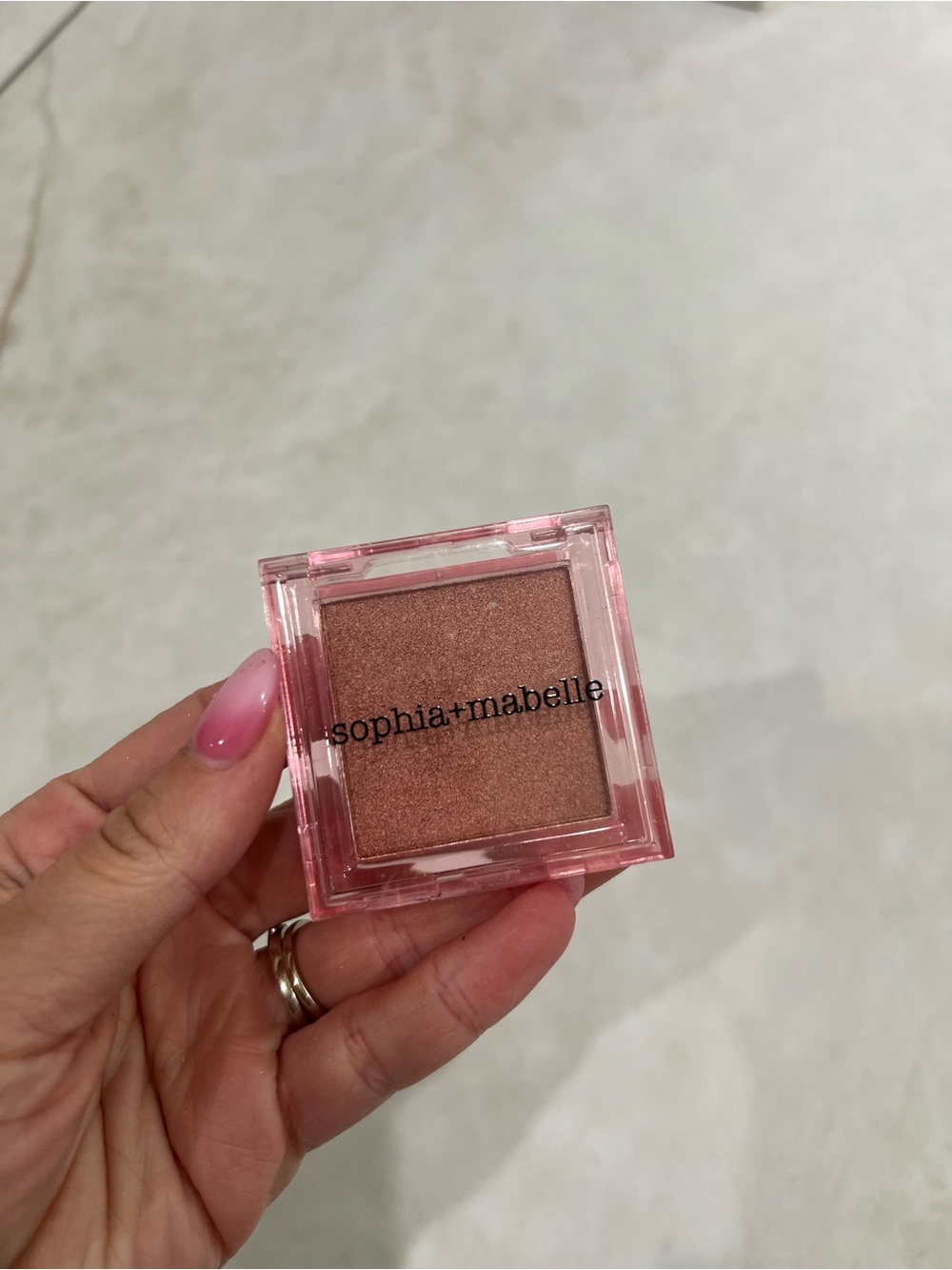 NEW Sophia + Mabelle Peach Sangria Satin Powder Highlighter